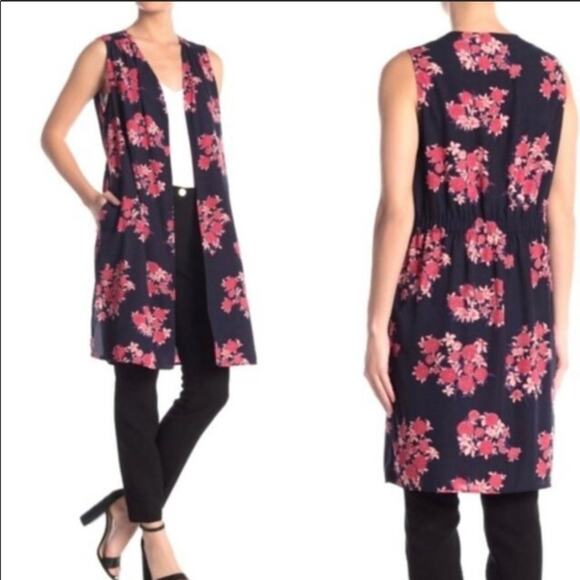 Anthropologie Pleione Open Floral kimono Duster - Picture 2 of 6